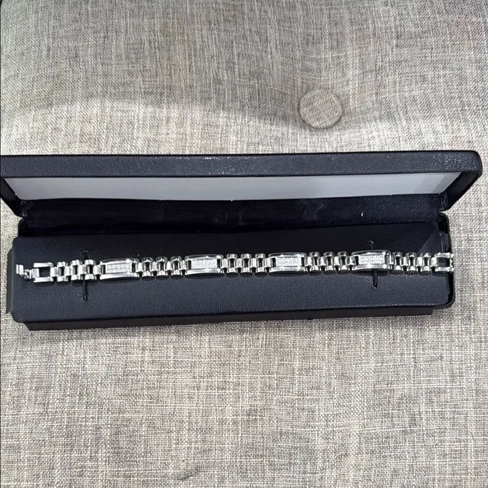 Stainless Steel Silver Bracelet From Kohls  with Black Case